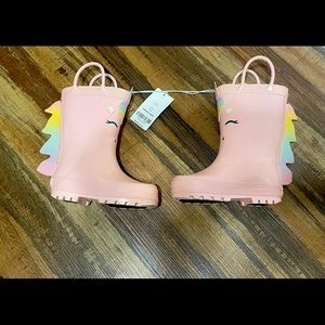 Carter’s toddler girls pink unicorn rain boots